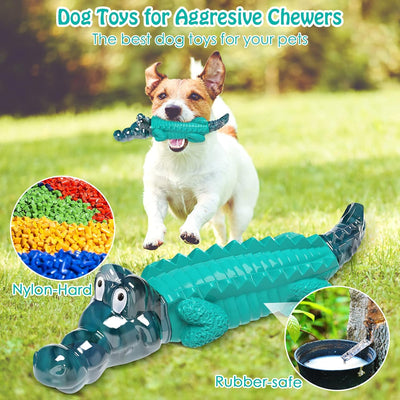 Alligator Nylon-Rubber Chew Toy