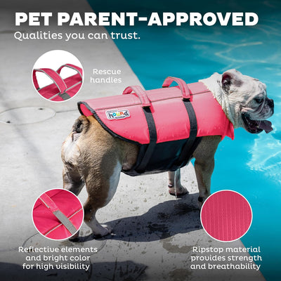 Reflective Dog Life Jacket with Rescue Handle