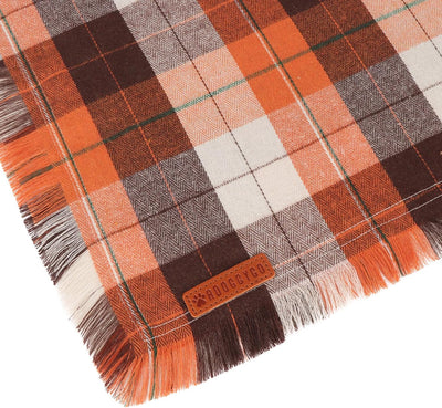 Plaid Tassel Dog Bandana Two-Pack for Fall