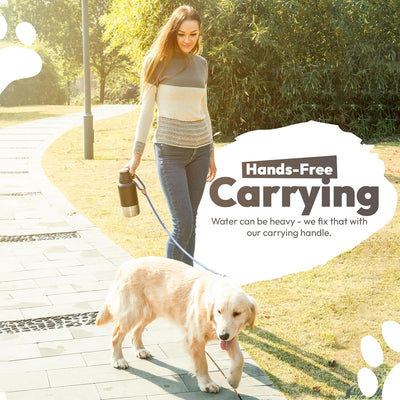 Insulated Dog Water Bottle with Travel Bowls