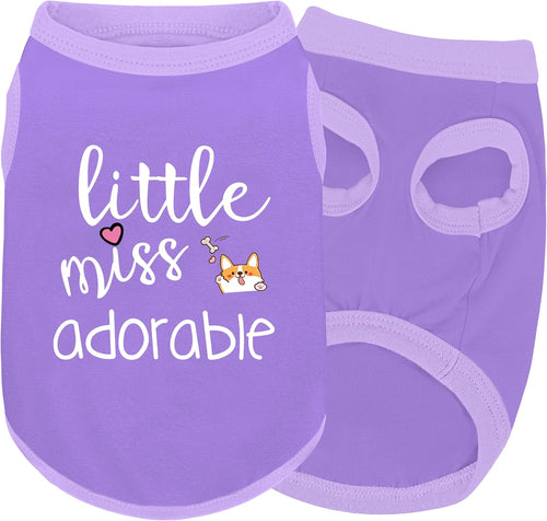 Dog Apparel Cotton Shirt I Cute Corgi Print Sleeveless Vest