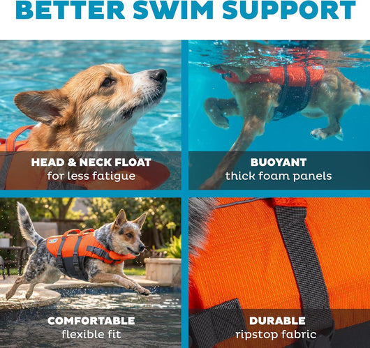 High Visibility Adjustable Dog Life Jacket Vest