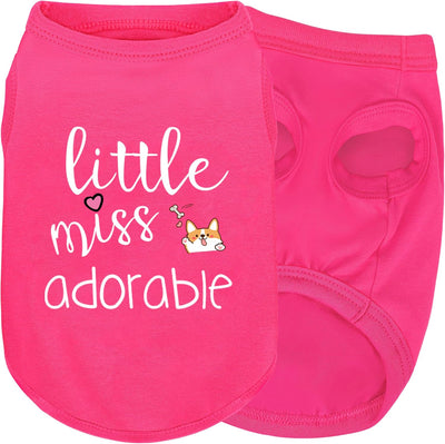 Dog Apparel Cotton Shirt I Cute Corgi Print Sleeveless Vest