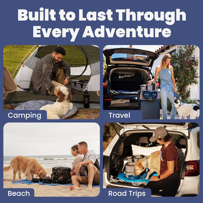 Large Dog Travel Bag With Feeding Bowls