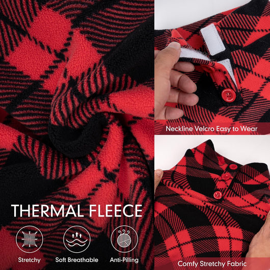 Red Buffalo Plaid Fleece Dog Pajamas