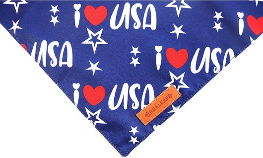 Patriotic USA Dog Bandana Two-Pack for Celebrations