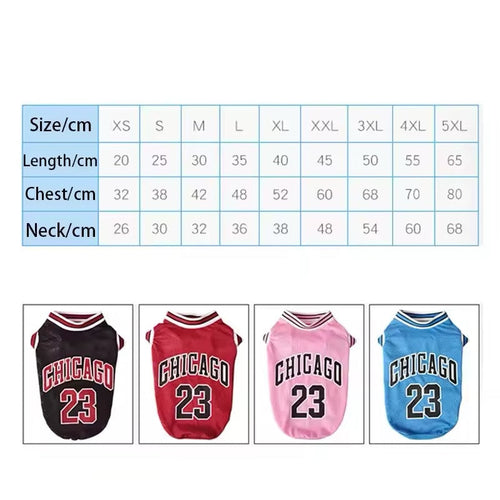 Chicago Basketball Pet Bold Vest