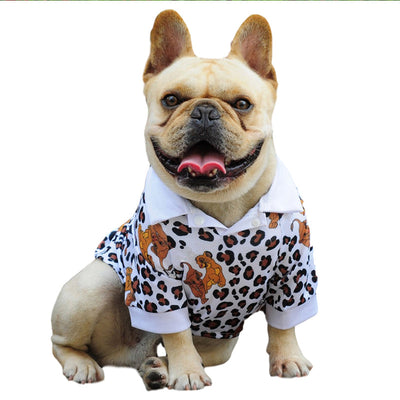 Doggo Lion Print Dog Polo Shirt Rewind Summer