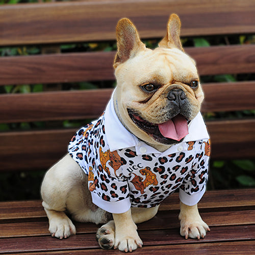 Doggo Lion Print Dog Polo Shirt Rewind Summer