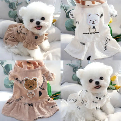 Sweet Baby Bear Abstract Dress