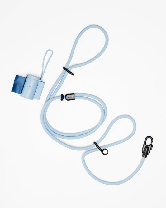 hands free dog leash walking set with waste bag holder