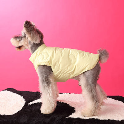 Down Pink Yellow Edgy Jacket For Dog