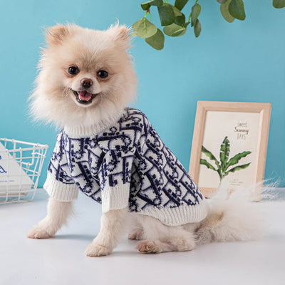 DD  Monogram Dog Lit Sweater