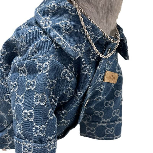 Designer Large and Small Dog Denim Jacket