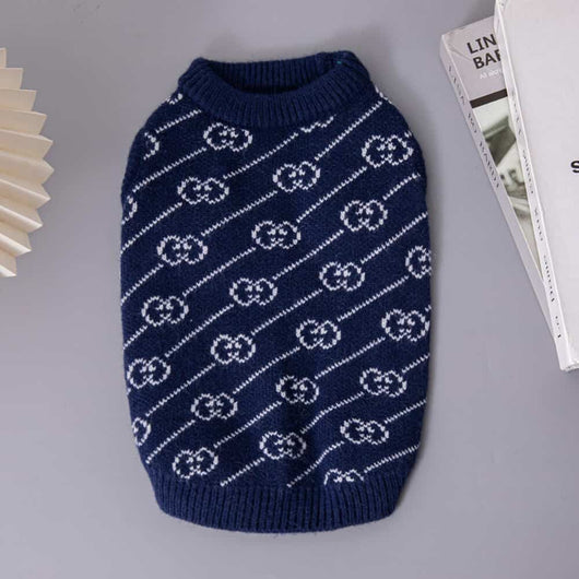 Navy Blue Dog Clean Sweater