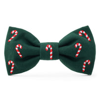 Evergreen Candy Cane Bow Tie