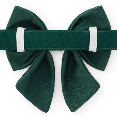 Evergreen Candy Cane Dog Bow