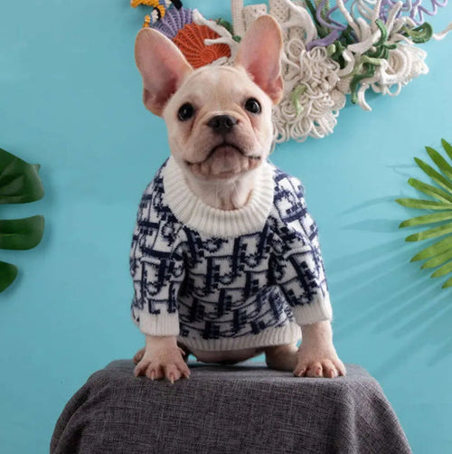 DD  Monogram Dog Lit Sweater