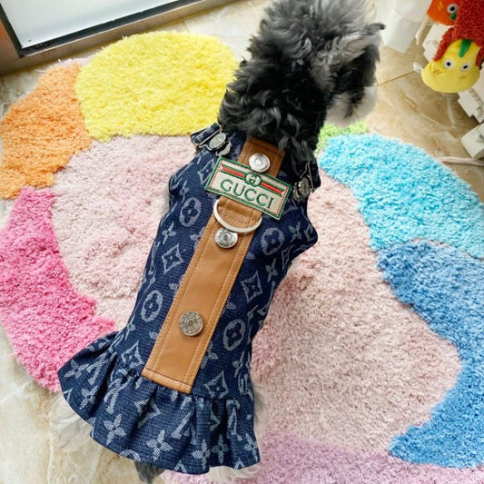 Designer Blue Dog Loaded Dress