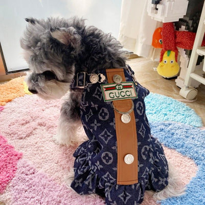 Designer Blue Dog Loaded Dress