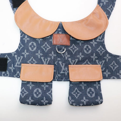 Classy Dog Coat With Layered Harness