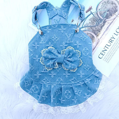 Adorable Pink & Blue Dog FF Dresses