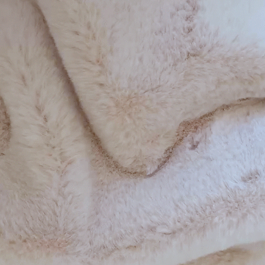 Natural Faux Fur Pillow Dog Bed