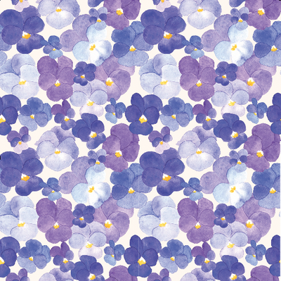Pressed Pansies Dog Bow