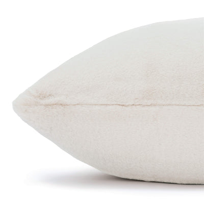 Natural Faux Fur Pillow Dog Bed