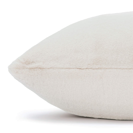 Natural Faux Fur Pillow Dog Bed