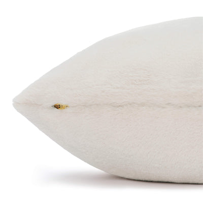 Natural Faux Fur Pillow Dog Bed