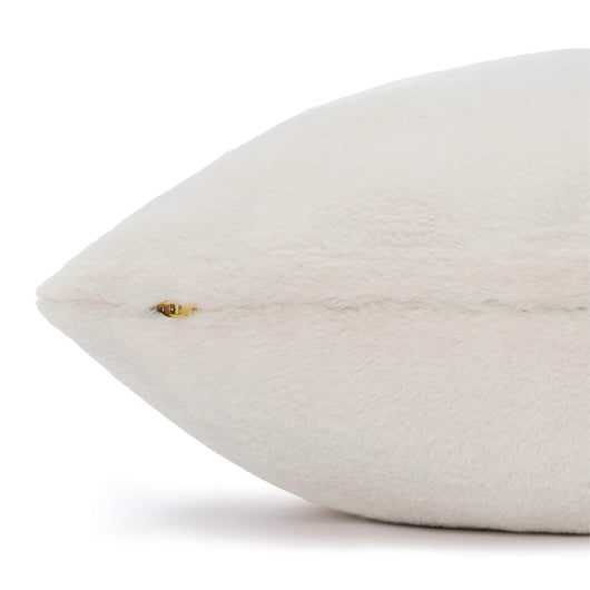 Natural Faux Fur Pillow Dog Bed