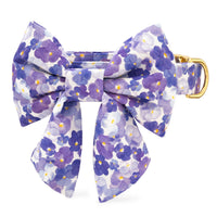 Pressed Pansies Bow Collar