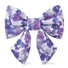 Pressed Pansies Dog Bow