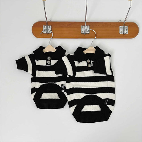 Stripe Dog Retro Sweater