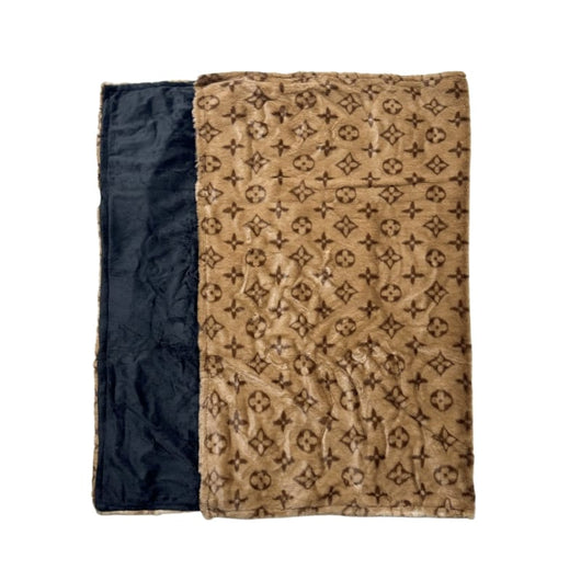 Soft Blanket With Brown Abstract Print
