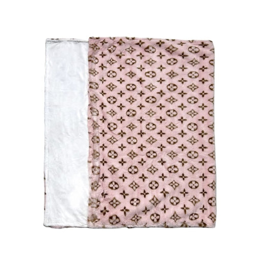 Soft Blanket With Brown Abstract Print
