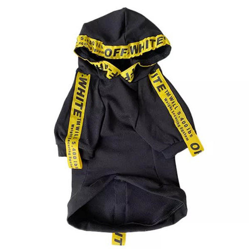 Woof White Yellow Stripe Heritage Hoodie