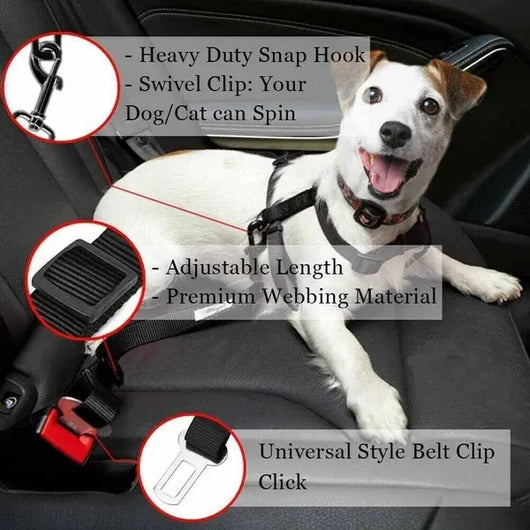 2 Pack Pet Safety Seatbelt for Dogs & Cats