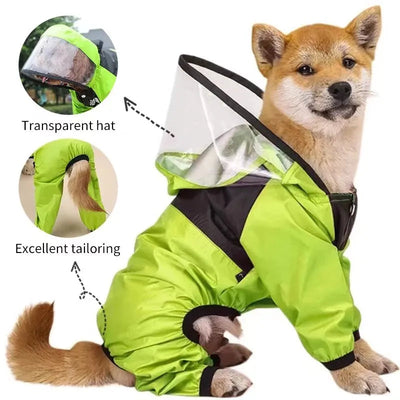 Dog Face Super Cute Doggo Rain Edgy Coat