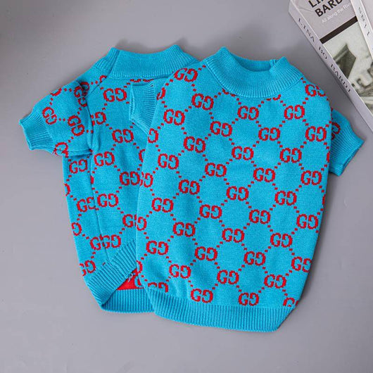 Cute Blue Dog Snatched Sweater