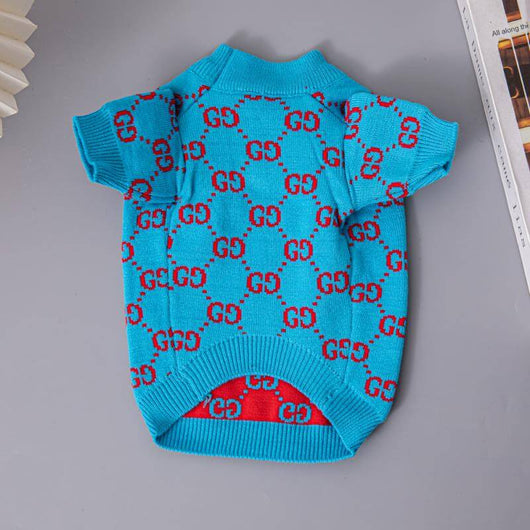 Cute Blue Dog Snatched Sweater