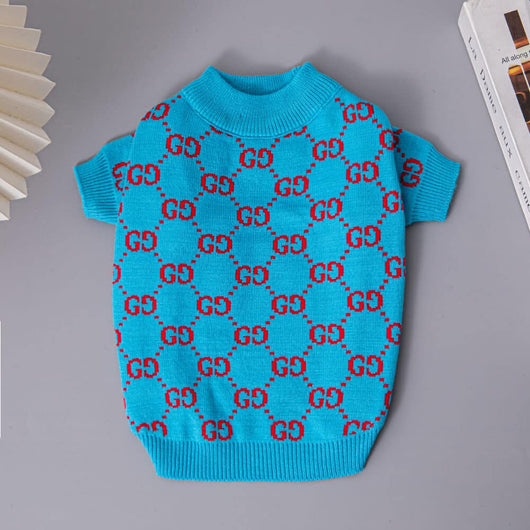Cute Blue Dog Snatched Sweater