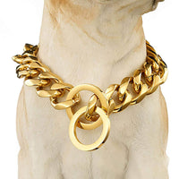 Pitbull Shepherd Gold Doggo Cuban Rawcut Chain