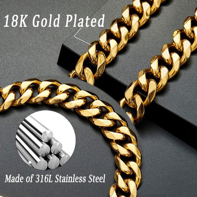 Pitbull Shepherd Gold Doggo Cuban Rawcut Chain