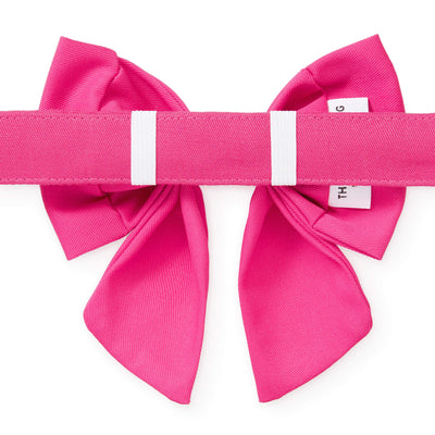 Hot Pink Bow Collar Set