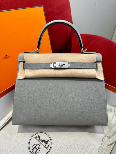 Kelly 28 Blue Lin Luxury Bag