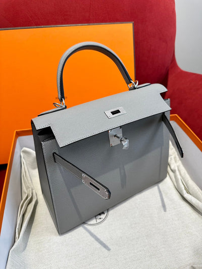 Kelly 28 Blue Lin Luxury Bag