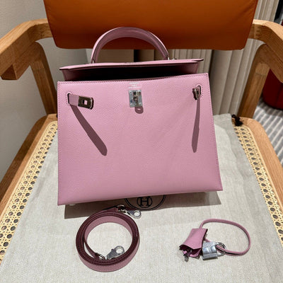Kelly 25 Mauve Sylvestre Luxury Bag