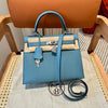 Kelly 25 Bleu Jean Luxury Bag